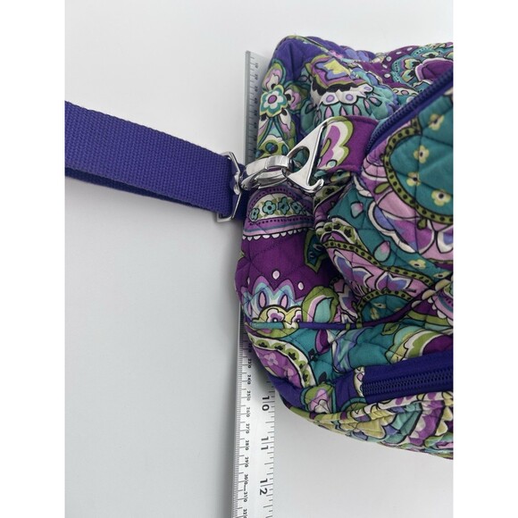 Vera Bradley Grand Traveler Heather Purple Paisley Weekender Large Overnight Bag - Picture 10 of 12